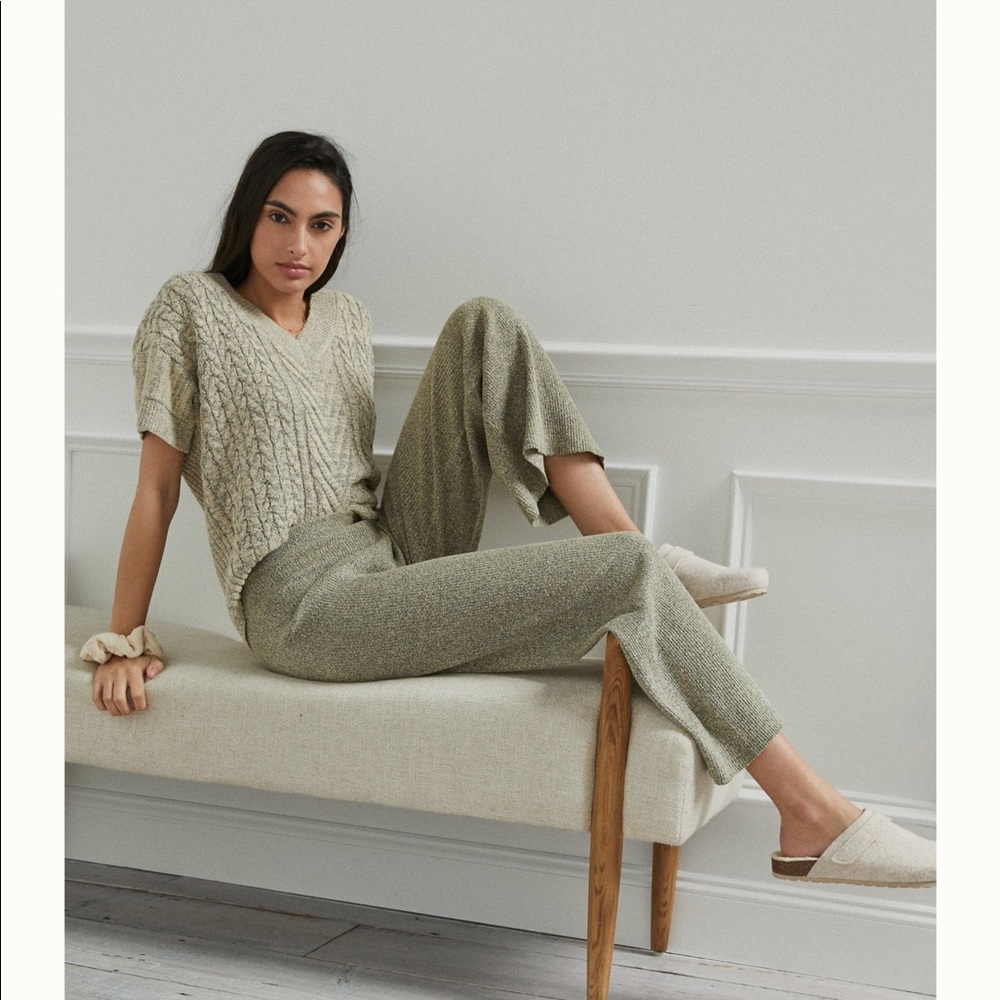 ANTHROPOLOGIE Current Air Cable-knit Lounge Set